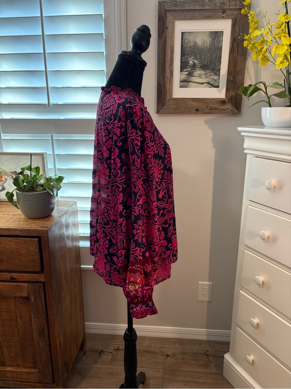 JOHNNY WAS (JADE) STEFFIE BLOUSE, XL - Picture 2 of 12